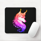 Stylish Hand Drawn Wolf Comfy Sunset Muismat (Met muis)
