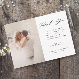 Stylish Hand Lettered Wedding 2 Foto Bedankkaart