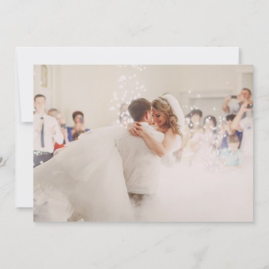 Stylish Hand Lettered Wedding 2 Foto Bedankkaart (Achterkant)