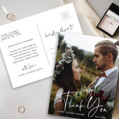 Stylish Hand Lettered Wedding 2 Foto Hartelijk dan Briefkaart