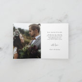 Stylish Hand Lettered Wedding 2 Foto Hartelijk dan Kaart (Binnen)