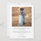 Stylish Hand Lettered Wedding Foto Bedankkaart (Achterkant)