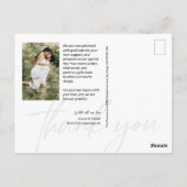 Stylish handlettering script wedding photos briefkaart (Achterkant)