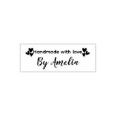 Stylish Handmade With Love Script Zelfinktende Stempel (Design)