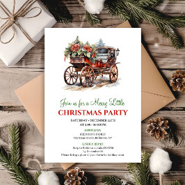 Stylish holiday scene watercolor invitation kaart
