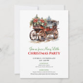 Stylish holiday scene watercolor invitation kaart (Voorkant)