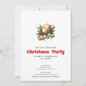 Stylish Holly Berries Christmas Invite Card Kaart (Voorkant)