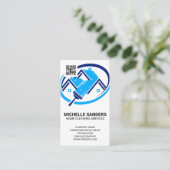 Stylish Home Cleaning Services Logo Visitekaartje (Staand voorkant)