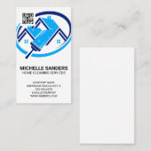 Stylish Home Cleaning Services Logo Visitekaartje (Voorkant / Achterkant)