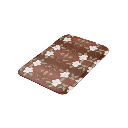 Stylish Honey Brown Floral Mat (Gekanteld)