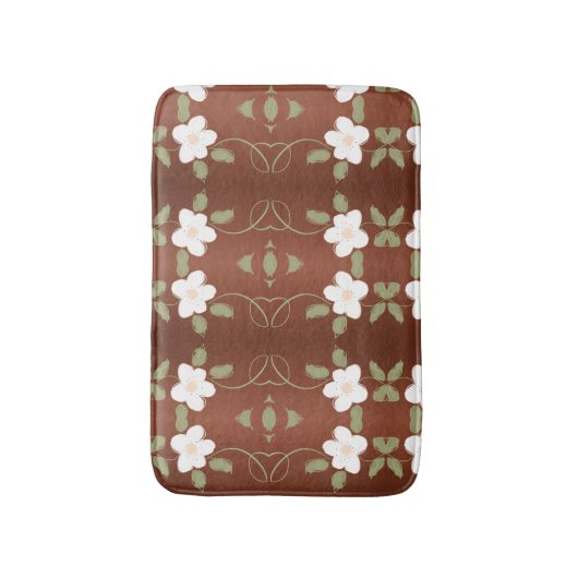 Stylish Honey Brown Floral Mat (Voorkant Verticaal)