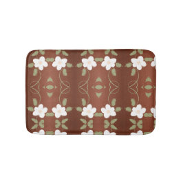 Stylish Honey Brown Floral Mat