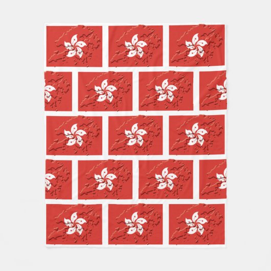 Stylish HONG KONG FLAG Fleece Deken (Voorkant)