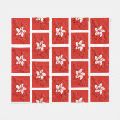 Stylish HONG KONG FLAG Fleece Deken (Voorkant (Horizontaal))
