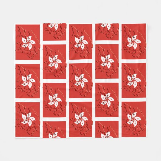 Stylish HONG KONG FLAG Fleece Deken (Voorkant (Horizontaal))
