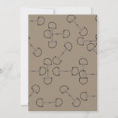 Stylish Horse Bits Birthday Party Invitation Kaart (Achterkant)