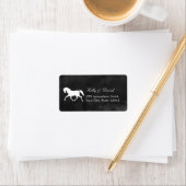 Stylish Horse Wedding Return-adreslabels Etiket (Insitu)