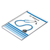 Stylish Hospital Doctor of Nurse Blue Stethoscoop Notitieboek (Linkerzijde)