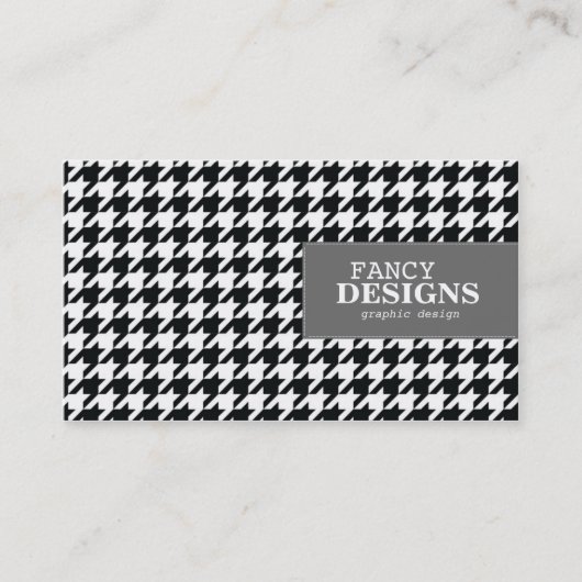 Stylish Houndstooth Visitekaartje (Voorkant)