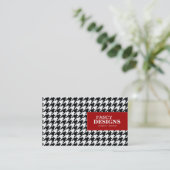 Stylish Houndstooth Visitekaartje (Staand voorkant)