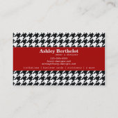 Stylish Houndstooth Visitekaartje (Achterkant)
