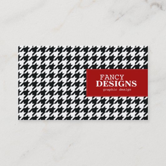 Stylish Houndstooth Visitekaartje (Voorkant)