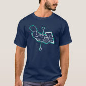 Stylish Hubble Space telescope geek dad T-shirt (Voorkant)