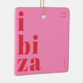 Stylish Ibiza Spain souvenir Keramisch Ornament (Rechts)