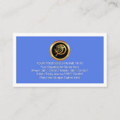 Stylish Ichthus Fish In Blue Stripe Water Visitekaartje (Achterkant)