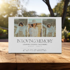 Stylish In Loving Memory Letting 4 Photo Collage Gastenboek