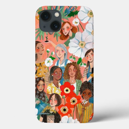Stylish International Women's Day Illustration Cas Case-Mate iPhone Case (Achterkant)