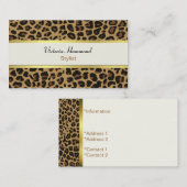 Stylish Jaguar Print Visitekaartje (Voorkant / Achterkant)
