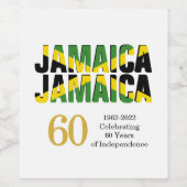 Stylish JAMAICA 60th Jubileum Independence Wijn Etiket (Enkel label)
