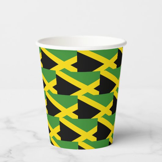 Stylish Jamaica Flag Papieren Bekers (Achterkant)