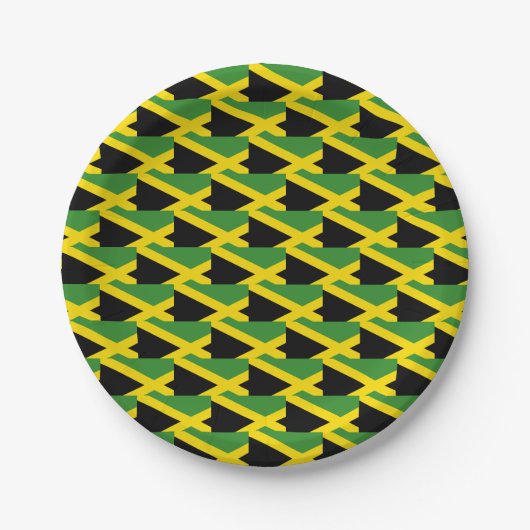 Stylish Jamaica Flag Papieren Bordje (Voorkant)