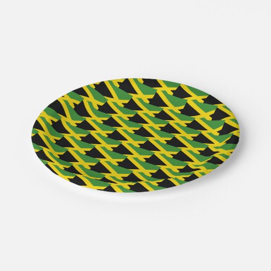 Stylish Jamaica Flag Papieren Bordje (Gekanteld)