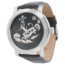 Stylish Japanese Cat Soccer Unique Gift for Sports Horloge