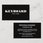 Stylish Keyboardist, Professional Musician Visitekaartje (Voorkant / Achterkant)