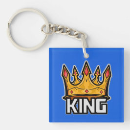 Stylish King Crown Acrylische Sleutelhanger