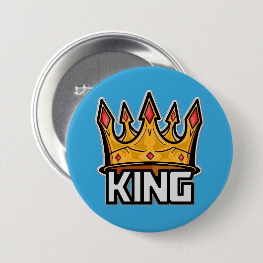 Stylish King Crown Button (Voorkant /achterkant)