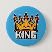 Stylish King Crown Button (Voorkant)