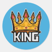 Stylish King Crown Sticker (Voorkant)