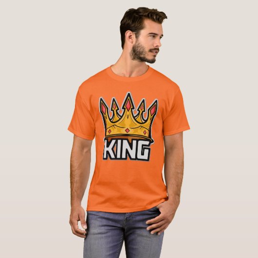 Stylish King Crown T-Shirt (Voorkant volledig)