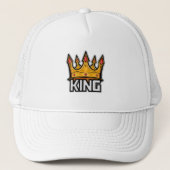 Stylish King Crown Trucker Hat Pet (Voorkant)