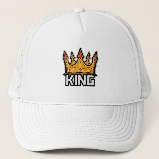 Stylish King Crown Trucker Hat Trucker Pet (Voorkant)