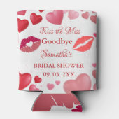 Stylish  Kiss Miss Goodbye Red Lips Bridal Shower Blikjeskoeler (Achterkant)