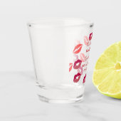 Stylish  Kiss Miss Goodbye Red Lips Bridal Shower Shot Glas (Links)