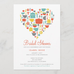 Stylish Kitchen Bridal Shower Kaart