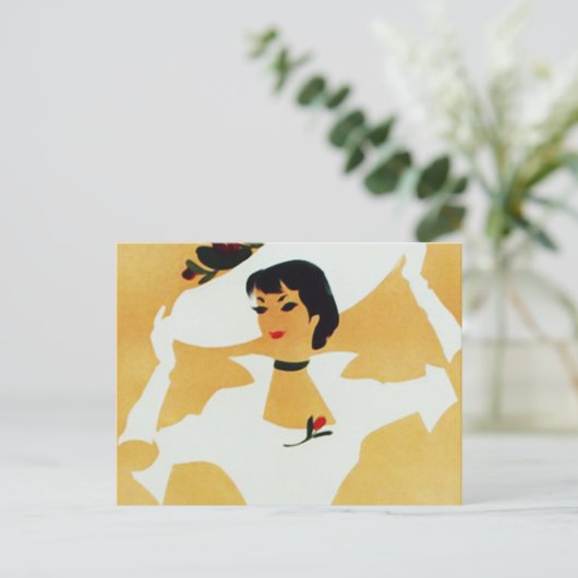 Stylish Lady Briefkaart (Staand voorkant)