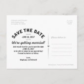 Stylish Lake Mountains Save the Date Briefkaart (Achterkant)